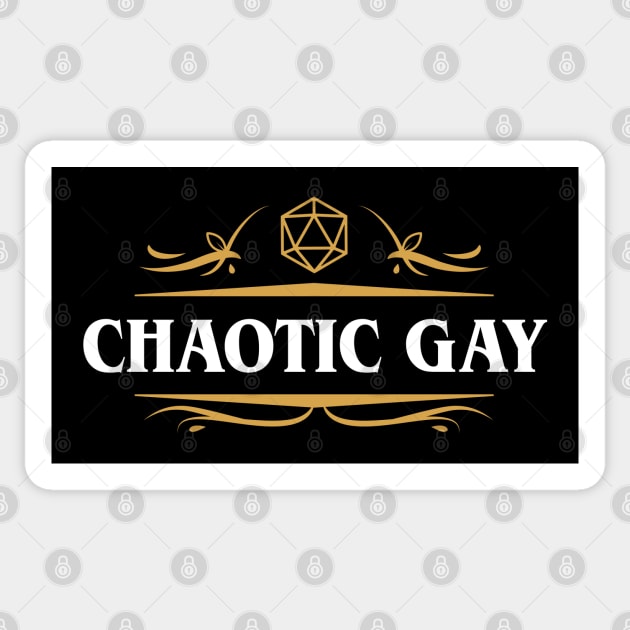 Chaotic Gay Alignment Tabletop RPG Gaming Sticker by pixeptional